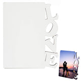 CREATCABIN Sublimation Blanks Photo Frame MDF Hardboard Photo Frame Love Included Stands DIY Personalized Picture, 6x7 inch CREATCABIN