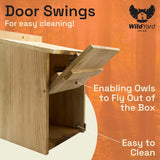 WildYard Owl House with Real Wood - Easy to Hang - Prebuilt Nesting Box for Kestrels - Cedar Shavings & Screws Included WildYard