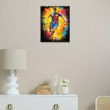 Football Sportman Paint by Numbers Kits 16x20 inch Canvas Graffiti Extreme Sports DIY Oil Painting for Kids, Adults Beginner Men is Playing Football Paintwork with Brushes Gift Home Decor (Frameless) TUMOVO