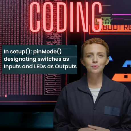 Adventure Kit: 30 Days Lost in Space | Premium STEM Coding Course for Adults & Teens | Robotics & Engineering Projects with Expert Teachers | Arduino IDE Compatible Kit inventr.io