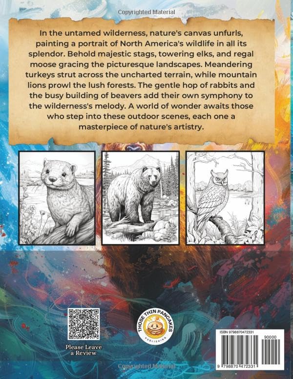 Wildlife Landscapes - Coloring Book for Adults | Take in the beauty of North American animals in their natural habitats.: Outdoor scenes of ... elk, moose, bears, turkeys, mountain lions, Majosta