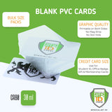 Bulk 100 Pack - Premium Blank PVC Cards for ID Badge Printers - Graphic Quality White Plastic CR80 30 Mil (CR8030) by Specialist ID - Compatible with Most Photo ID Badge Printers (White) Specialist ID