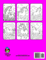 Unicorn Colouring Book for Girls: 50 Pretty Unicorns for Children Aged 5-12+ (Colouring Books for Children) WoodArtSupply