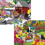 Bits and Pieces – 4-in-1 Multi-Pack Jigsaw Puzzles for Adults – 500 Piece Puzzle Set by Nancy Wernersbach – Also Available in 300 Piece Variant – Each 16" x 20" (Pack of 4 500 Piece Puzzles) Bits and Pieces