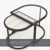 Grand patio 5-Piece Outdoor Furniture Set with Thick Cushions and Coffee Table, Wicker Sofa Conversation Set for Backyard, Beige Grand patio