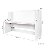 Twin Murphy Bed with Desk, Pull-Out Foldable Wall Bed, Space-Saving Muti-Functional Designed for Multipurpose Guest Room or Home Office DMAITH