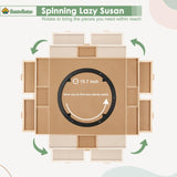 BuilderButler 2000 Pieces Rotating Puzzle Board with 6 Drawers,29.7"x41.3" Portable Wooden Jigsaw Puzzle Board with Lazy Susan Spinning Cover for Adults BuilderButler