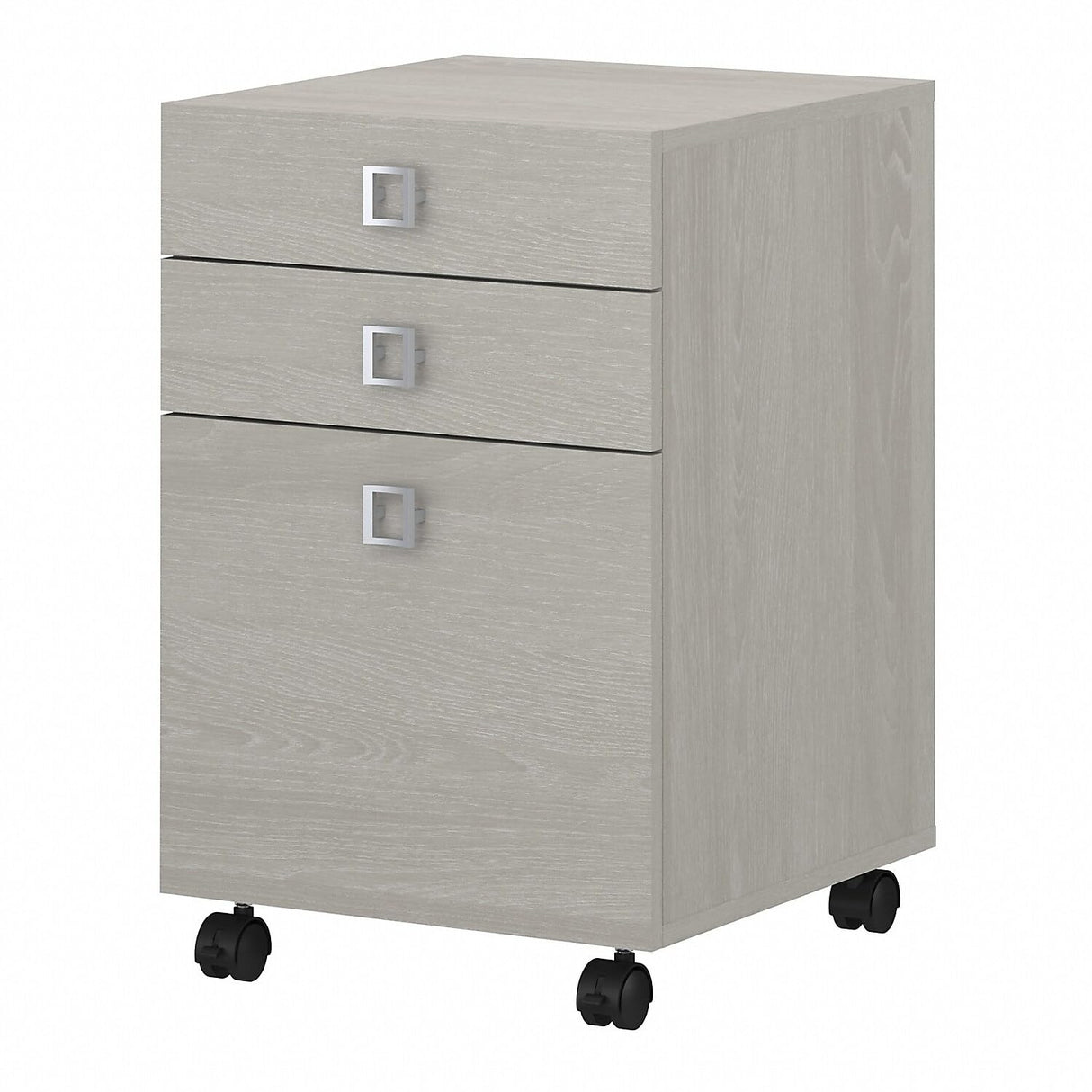 Office by kathy ireland KI60201-03 Echo 3-Drawer Mobile File Cabinet, Letter, Gray Sand, 16-Inch Bush Business Furniture