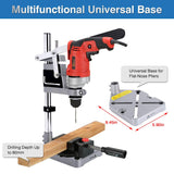 Drill Stand for Hand Drill Universal Drill Press Stand Adjustable Bench Drill Press Universal Bench Clamp Drill Press Holder Table Workbench Repair Tool Heavy Duty Single Hole Aluminum Base Greensen