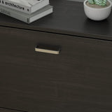 FUFU&GAGA Shoe Cabinet with 2 Flip Drawers for Entryway, Modern Storage Cabinet, Freestanding Rack Organizer (23.6”W x 9.4”D 31.4”H)(Black) FUFU&GAGA