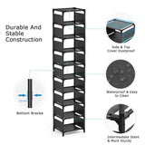esonstyle 10 Tiers Shoe Rack, Space Saving Shoe Shelf Organizer, Tall Narrow Shoe Rack for Door Entryway, Closet esonstyle