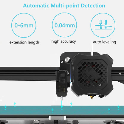 Creality CR Touch Auto Bed Leveling Sensor Kit for 3D Printer with Metal Push Pin for Ender 3/Ender 3 V2/Ender 3 Pro/3 Max/Ender 5 pro/CR-10 with 32 Bit V4.2.2/V4.2.7 Mainboard - WoodArtSupply