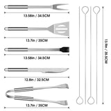 BBQ Utensil Set Stainless Steel Professional Barbecue Accessories Grill Tool with Bag Easy to Carry penobon
