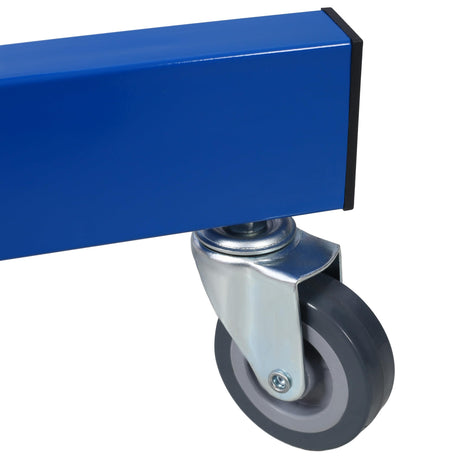 Adjustable Tear Down Work Table with Drawer, Rolling Workbench Work Table for Garages, Repair Shops, DIY, Portable 2.5" Swivel Casters, 220 Pound Capacity, Rubber Corners, Heavy Duty Steel (Blue, /) Generic