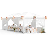 kejector 10'x30' Party Tent, Tents for Parties White Wedding Canopy with 8 Removable Sidewalls Carpas para Fiestas Outdoor Event Tent for Birthday Holiday Garden Patio Backyard kejector