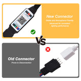 SPRKLINLIN Modern LED TV Stand for 55 Inch TV, Entertainment Center with 4 Storage Drawer and Open Shelves, TV Console Table for Living Room, Bedroom (Black, 55 inch) SPRKLINLIN