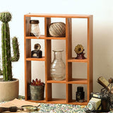 Shadow Box Display Shelf, Wall Mounted Wooden Hanging Display Shelf Floating Shelf Perfect for Little Figurines, Multi-Slot Wall Collection Freestanding Farmhouse Decor Display Case (Style I, Brown) AZOFIA