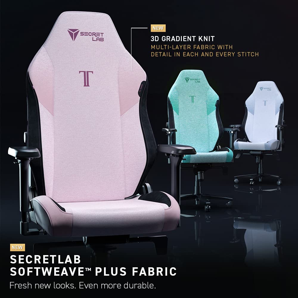 Secretlab Titan Evo Artic White Gaming Chair - Reclining, Ergonomic & Comfortable Computer Chair with 4D Armrests, Magnetic Head Pillow & 4-Way Lumbar Support - White - Fabric Secretlab