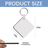 LaiHiulaan 240Pcs Sublimation Keychain Blanks Square Bulk Products Double Sides 80 MDF Sublimation Keychains Blank with 160 Rings and Clips Heat Transfer Sublimation Key Chain for DIY Craft LaiHiulaan