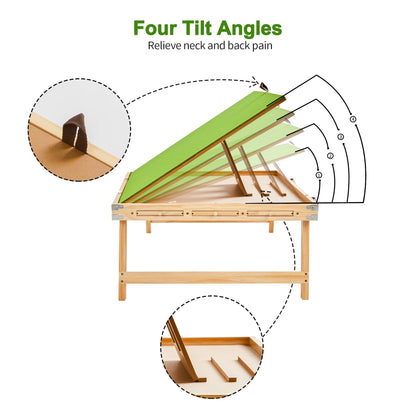 2000-piece Large Wooden Puzzle Table with Foldable Legs & 8 Sorting Drawers & Hard Cover,4-Level Adjustable Tilting Jigsaw Puzzle Board with Non-Slip Felt Surface,30''x41'' - WoodArtSupply