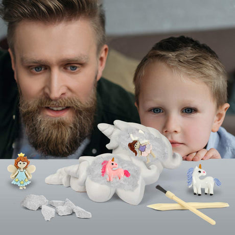 Byncceh Fairy Unicorn Digging Toys for Kids - Premium Excavation Kit,Magical Treasure Hunt Kit with 12 Set, Fairy Unicorn Toys for Girls Party Birthday Gift Byncceh