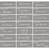 Large Farmhouse Stencils for Painting on Wood - 21 Pack Family Inspirational Words Quotes Saying Sign Stencil Templates, Welcome Home Love and More, Reusable Letter Stencils for Walls and Crafts REOLAN