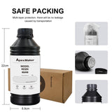 ApexMaker 3D Printer Resin Grey, 1000g, High Precision, Low Odor, Quick Curing Standard Photopolymer Resin, 385-405nm UV Curing 3D Printing Liquid Photopolymer Resin for LCD DLP SLA 3D Printers ApexMaker
