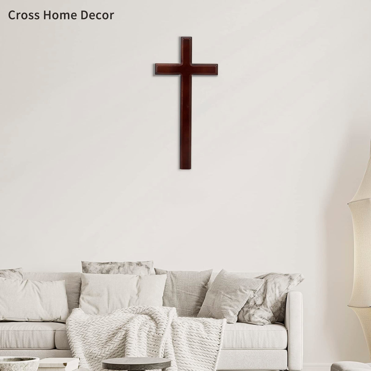 ARCHOBAN Wooden Wall Cross with Stand, 12.8 Inch Catholic Wood Crafted Crosses for Wall or Tabletop, Giftable ARCHOBAN