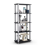 Tangkula 57" Storage Shelves, Space-Saving 5-Tier Storage Rack Organizer Multi-Use Shelving Unit for Home/Office/Dormitory/Garage/Warehouse (Black) Tangkula
