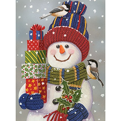 Bits and Pieces – 1000 Piece Jigsaw Puzzle for Adults – Snowman with Presents - Snowman Christmas Jigsaw Puzzle - by Artist William Vanderdasson, Completed Puzzle Size: 20" x 27" Bits and Pieces