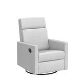 Merax Modern Upholstered Manual Swivel Recliner Chair w/Headsupport Adjustable Nursery Glider Rocker for Living Room, Bedroom Gray Merax