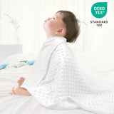 david's kids Minky Baby Blanket for Boys Girls Neutral, Soft Lightweight Micro Fleece Blanket with Double Layer, Dotted Backing, Breathable Receiving Blanket for Newborns, 30x40 Inches, White david's kids