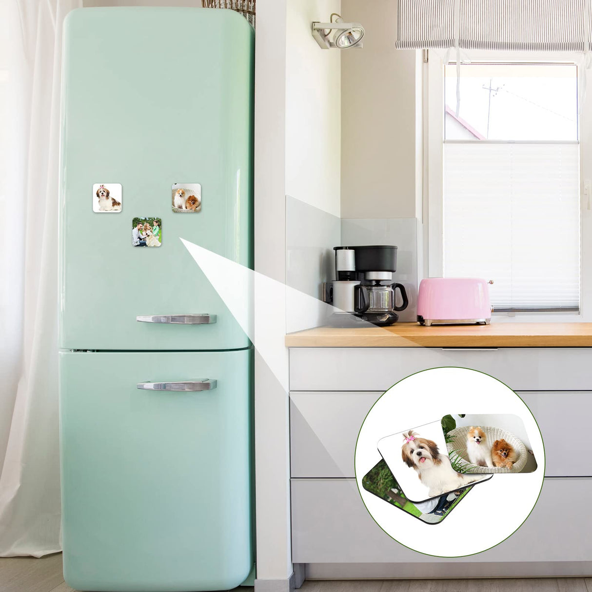 16 Pcs 3 x 3 Inch Sublimation Blank Refrigerator Magnets Sublimation Square Fridge Magnets Sublimation Magnet Blanks MDF Sublimation Blanks DIY Decorative Magnets for Car Home Office Kitchen Wall Flutesan