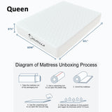 LIYIH Queen Size Mattress, 8 Inch Queen Mattress, Guest Room Mattress, Memory Foam Mattress, Comfortable and Receive Restful Sleep, CertiPUR Certification 【2024 New Version】 LIYIH