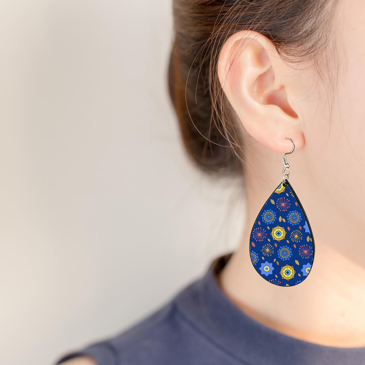 126 pcs Sublimation Earring Blanks Bulk Double-Sided MDF 42 pcs Wood Blank Sublimation Earring with 42 Earring Hooks and 42 Jump Rings for Sublimation Earrings Printing AiDiYGECO