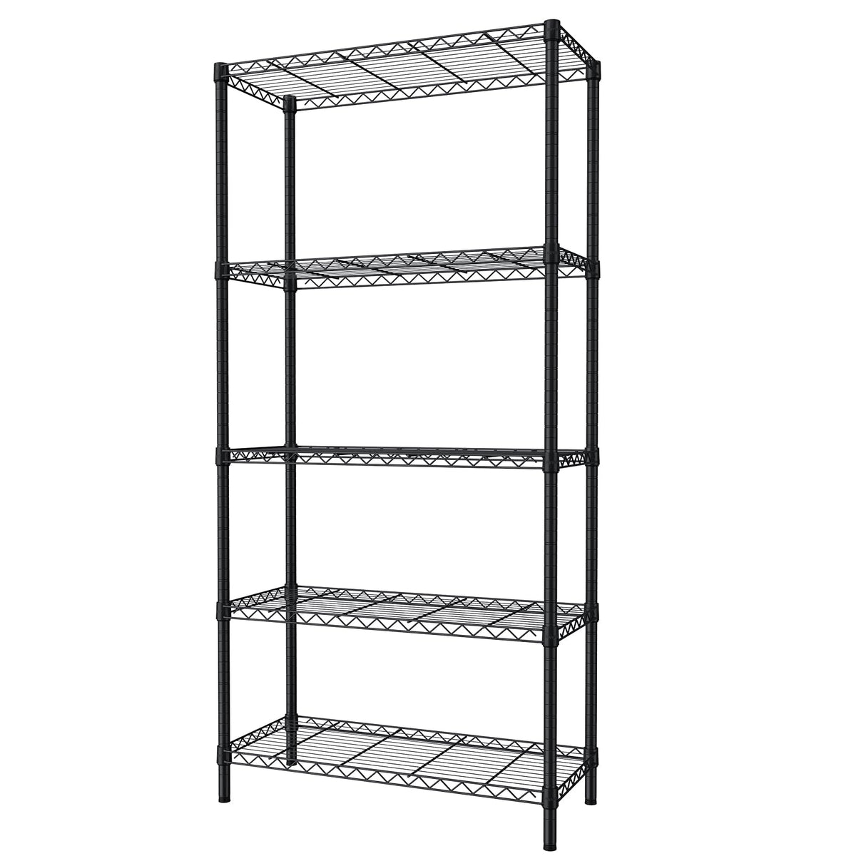 SINGAYE 5-Shelf Adjustable, Heavy Duty Storage Shelving Unit (350 lbs per Shelf), Steel Organizer Wire Rack Storage Shelf for Garage Office Pantry Ktichen, Black (36" W x 14" D x 72" H) SINGAYE