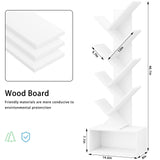 SHEEPAM 9 Tier Tree Bookshelf,Christmas Green Bookcase for Narrow Space, Storage Organizer Floor Standing Bookshelves for Books, Tall Book Case for Home Office, Living Room, Bedroom SHEEPAM