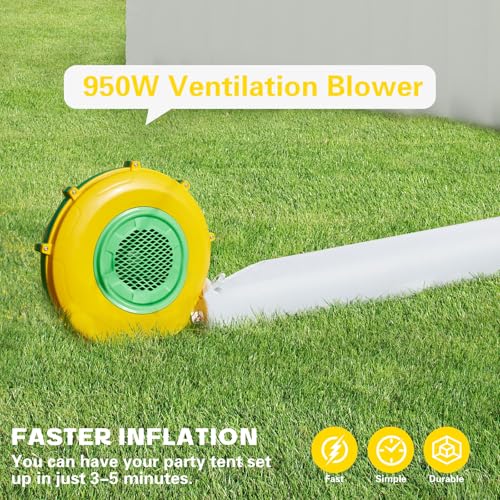 EROMMY 20x16x12 FT Large White Inflatable Nightclub, Blow Up Party Tent Portable with 950W Blower, Disco Night Club Tent for Adult Birthday Party Business Rental EROMMY