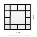 MAIKESUB 4 Pcs Sublimation Blank Lattice Pillow Cases Cushion Cover Throw Pillow Covers for Sublimation Printing15.7 x 15.7 Inch with Invisible Zippers DIY No Pillow Insert13 Panel MAIKESUB