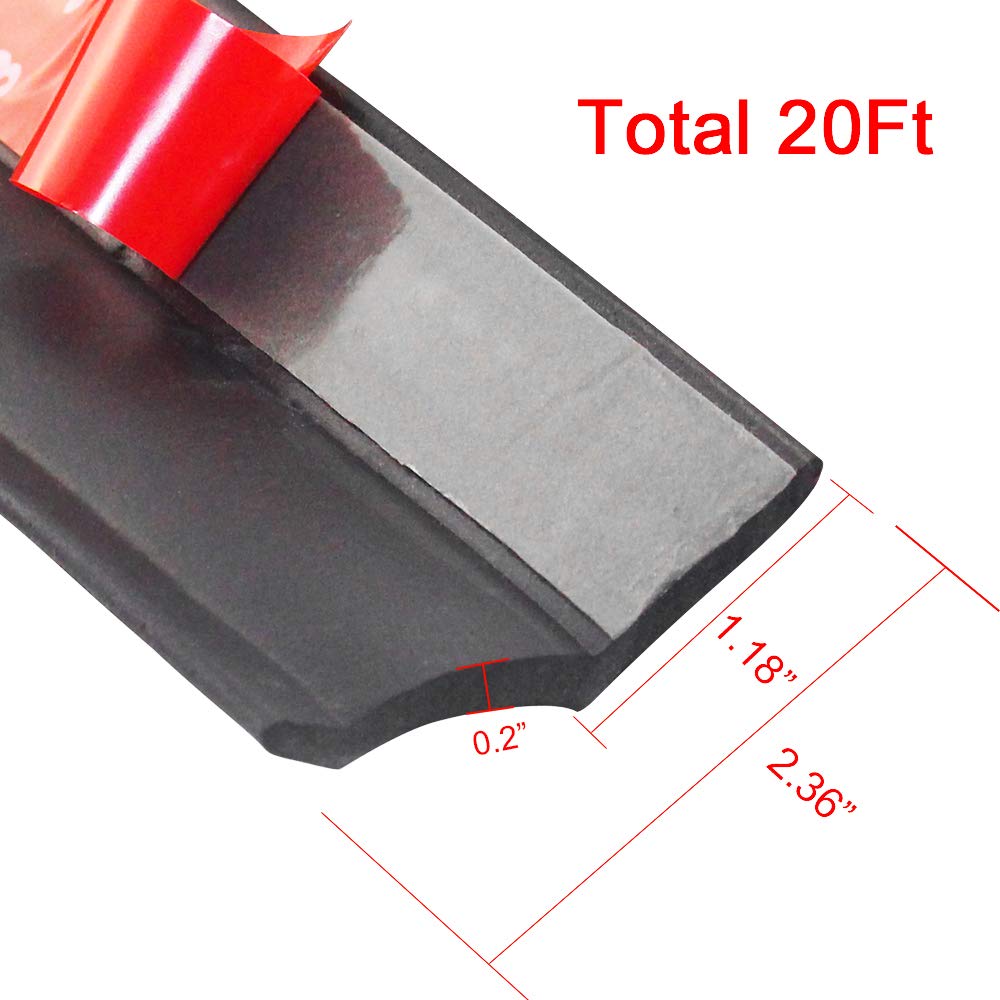 DGSL Universal Garage Door Seal, Garage Door Rubber Seal Strip Replacement, Weatherproofing Garage Door Weather Stripping with Nails (20 Feet) - WoodArtSupply