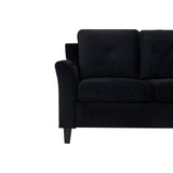 Naomi Home Modern Button Tufted Loveseat Black Black Naomi Home