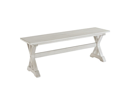 Boraam Jamestown Bench, Dining Height, Antique White Boraam