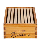 BeeCastle 8 Frame Medium Super Bee Hive Box, Langstroth Honey Bee Hive Dipped in 100% Beeswax Include Beehive Frames and Wax Foundations (Unassembled) BeeCastle