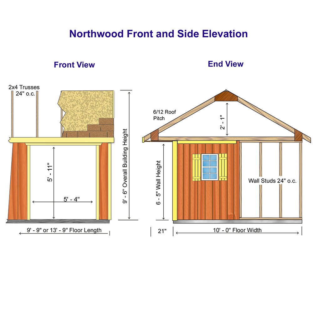 Best Barns Northwood 10' X 10' Wood Shed Kit Best Barns Inc.