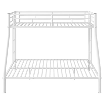 Twin XL Over Queen Bunk Beds with Ladder and Full Length Guardrail, Heavy Duty Bunk Beds/Twin XL Over Queen Bunk Bed for Kids, Twin XL Over Queen Bunk Bed White