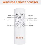 ESHINE Split King Adjustable Bed Frame with Mattress - 12 Inch Gel Memory Foam Mattress(Medium-Soft), Bluetooth APP Control, Wireless Remote, Zero Gravity, Anti Snore, Head and Foot Incline ESHINE