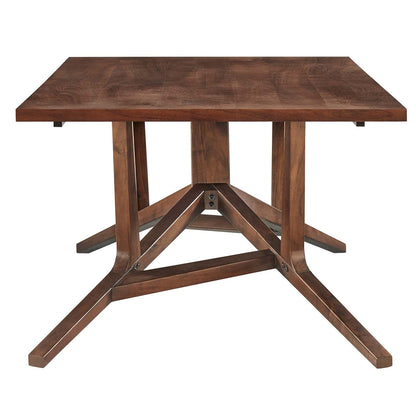 Modway Victor 95" Dining Room Modern Conference Table-Acacia Wood-Seats 10, Walnut - WoodArtSupply