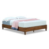 MUSEHOMEINC 12 Inch Rustic Solid Pine Wood King Bed Frame - No Boxspring Required MUSEHOMEINC