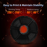 FLASHFORGE Carbon Fiber PETG Filament 1.75mm, Carbon Fiber PETG 3D Printer Filament, 1KG Spool Dimensional Accuracy +/- 0.02mm, Lightweight & Heat-Resistant & Moisture Free (Black) FLASHFORGE