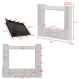 Homsee 4-in-1 Wall Unit TV Stand with Bookshelves for TVs up to 65", Modern Entertainment Center Media Console Table with Storage & Cord Management, White Homsee